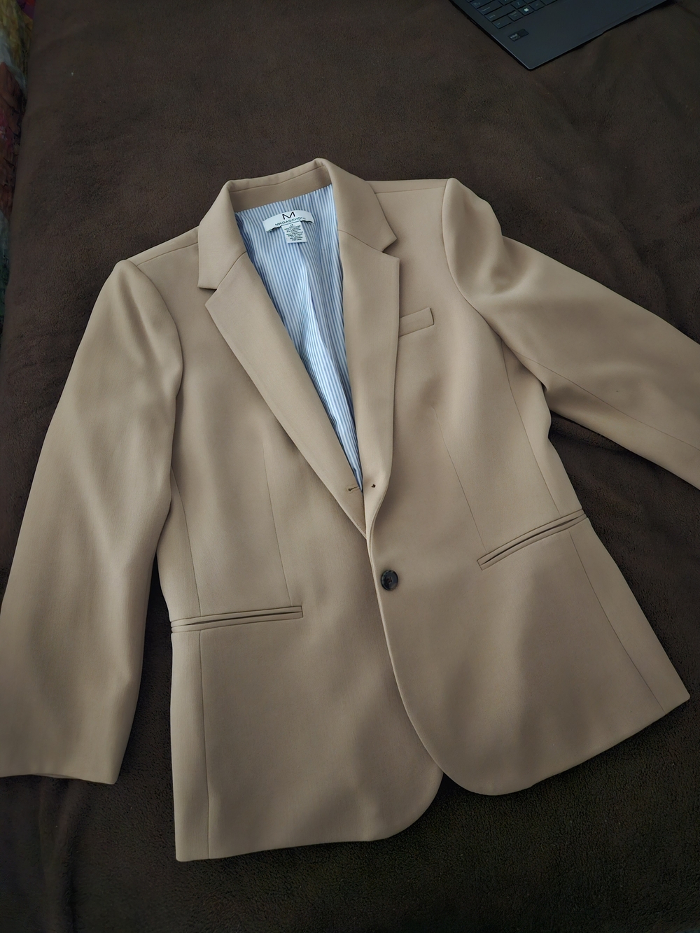 Magaschoni Beige Single-Button Blazer